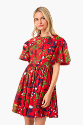 Engine Red Botanical Garden Greenwich Dress